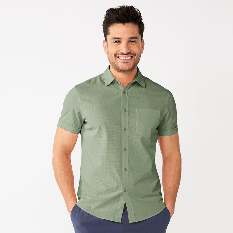 Mens Apt. 9 Slim Untucked-Fit Performance Button-Down Shirt Product Image