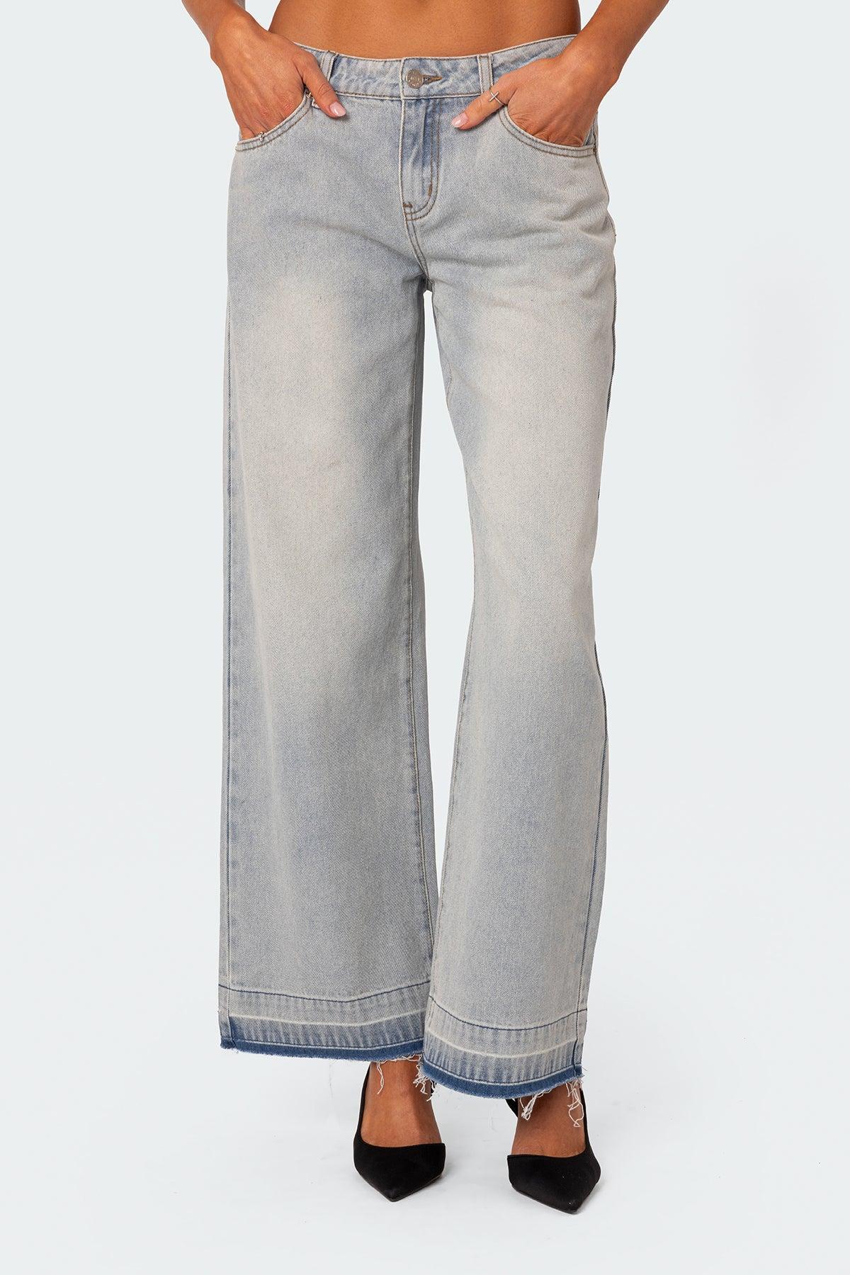 Released Hem Low Rise Jeans Product Image