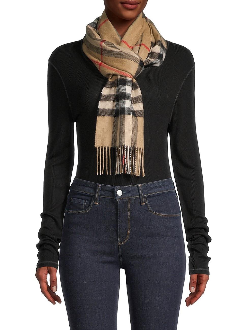 Womens Giant Check Cashmere Scarf Product Image