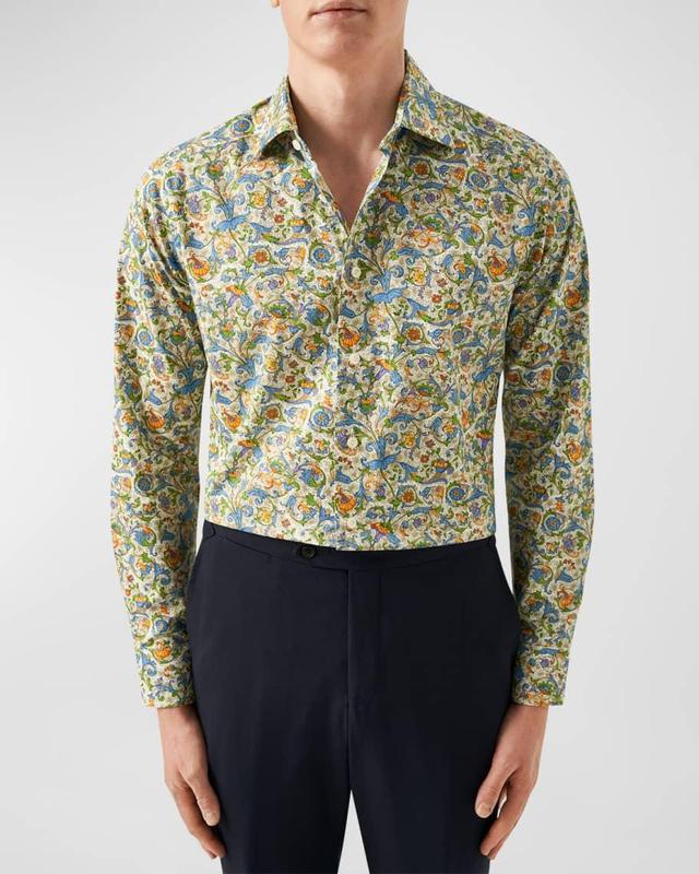 Mens Slim Fit Floral Print Shirt Product Image