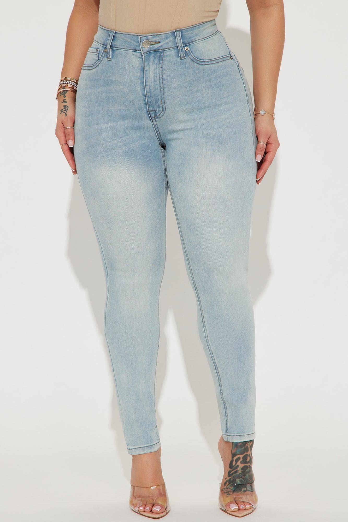 Cora Booty Lifting Stretch Skinny Jeans - Light Wash Product Image