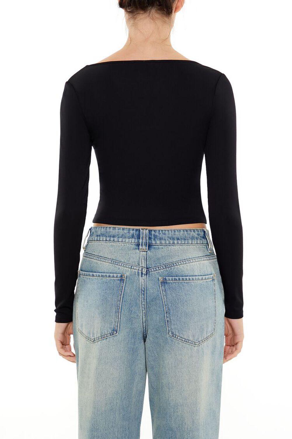 Square-Neck Long-Sleeve Top | Forever 21 Product Image