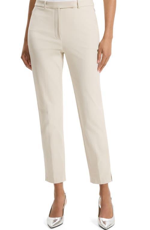 Womens High-Ride Cotton-Blend Tapered Pants product image