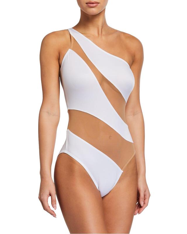 Womens Snake Mesh Mio Illusion One-Piece Swimsuit Product Image