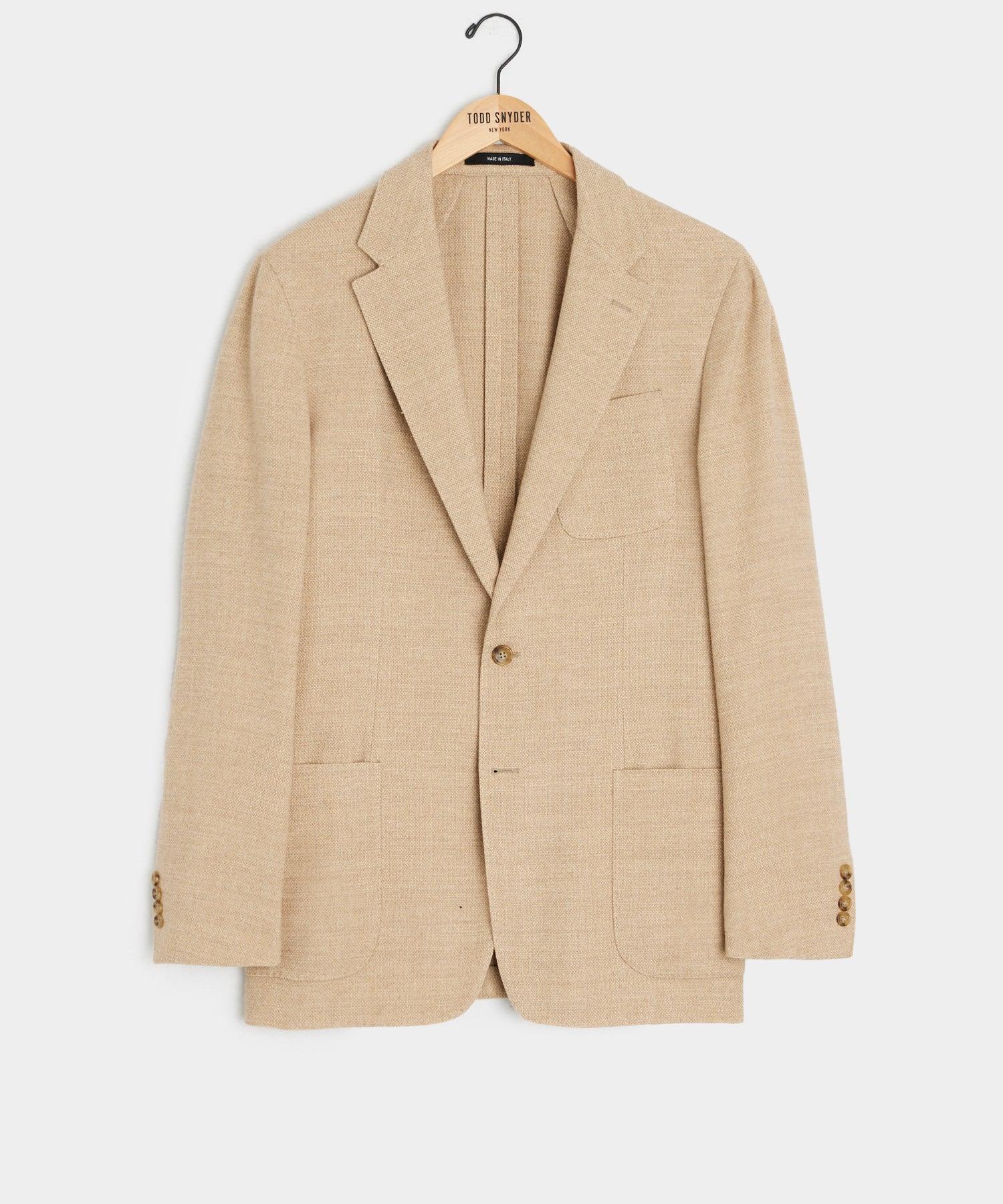 Italian Cotton Wool Sport Coat in Wheat Product Image