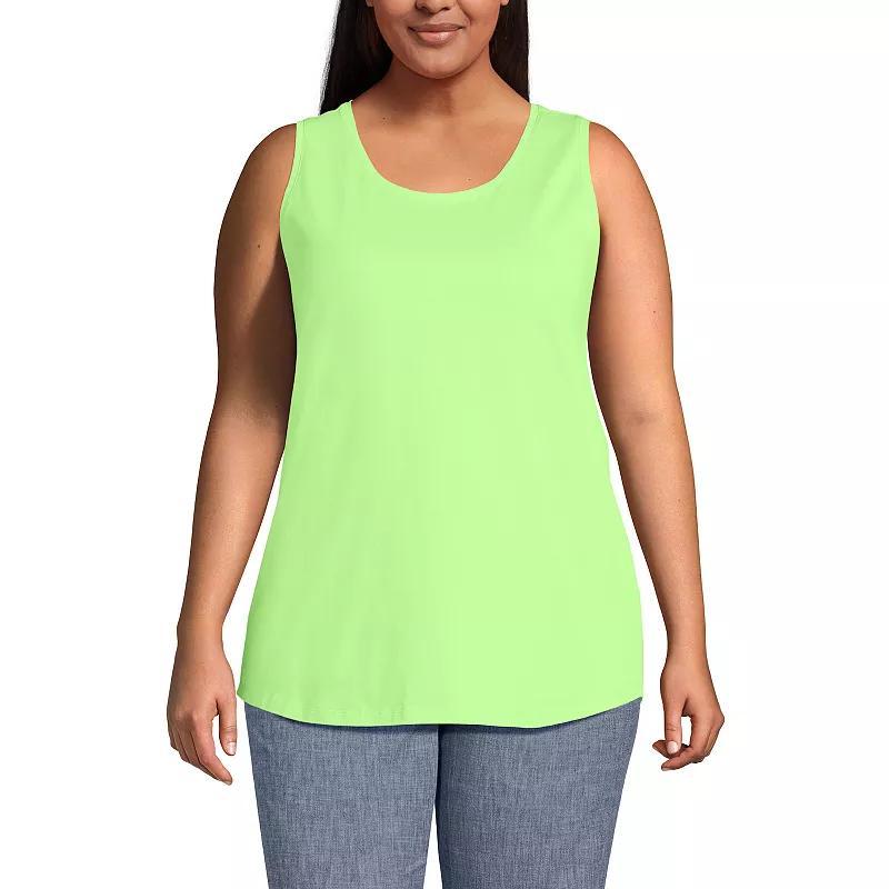 Plus Size Lands End Scoopneck Tunic Tank Top, Womens Product Image