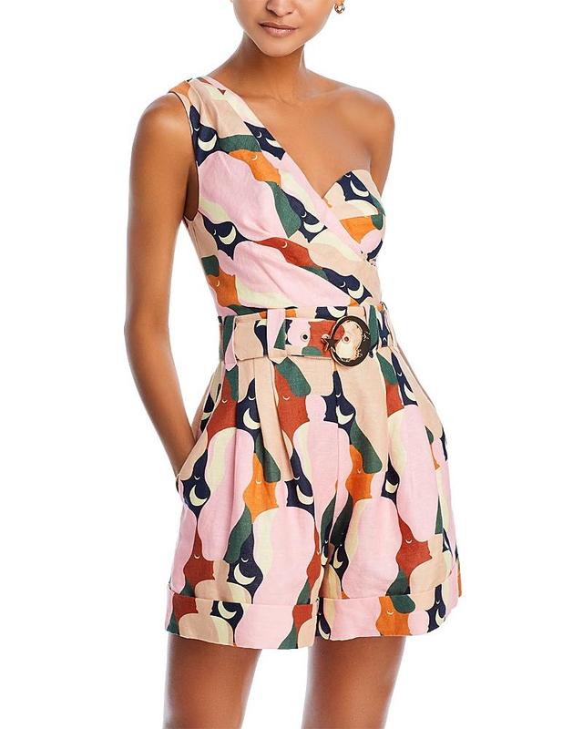 The Kiss Multicolor One Shoulder Romper, THE KISS MULTICOLOR / XXS Product Image