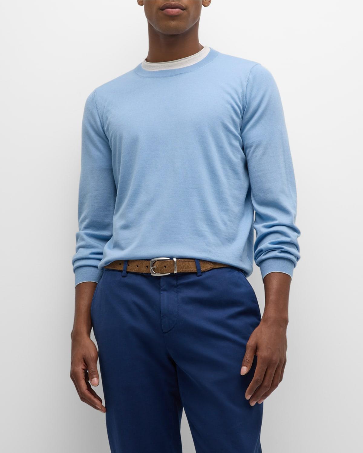 Mens Wool-Cashmere Crewneck Sweater Product Image