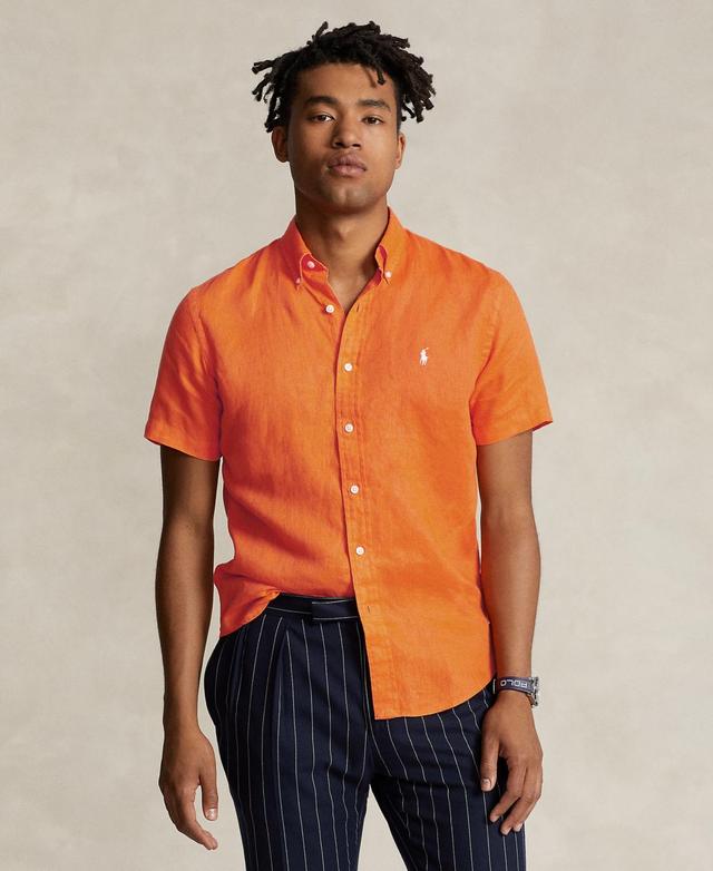 Polo Ralph Lauren Short Sleeve Linen Button-Down Shirt Product Image