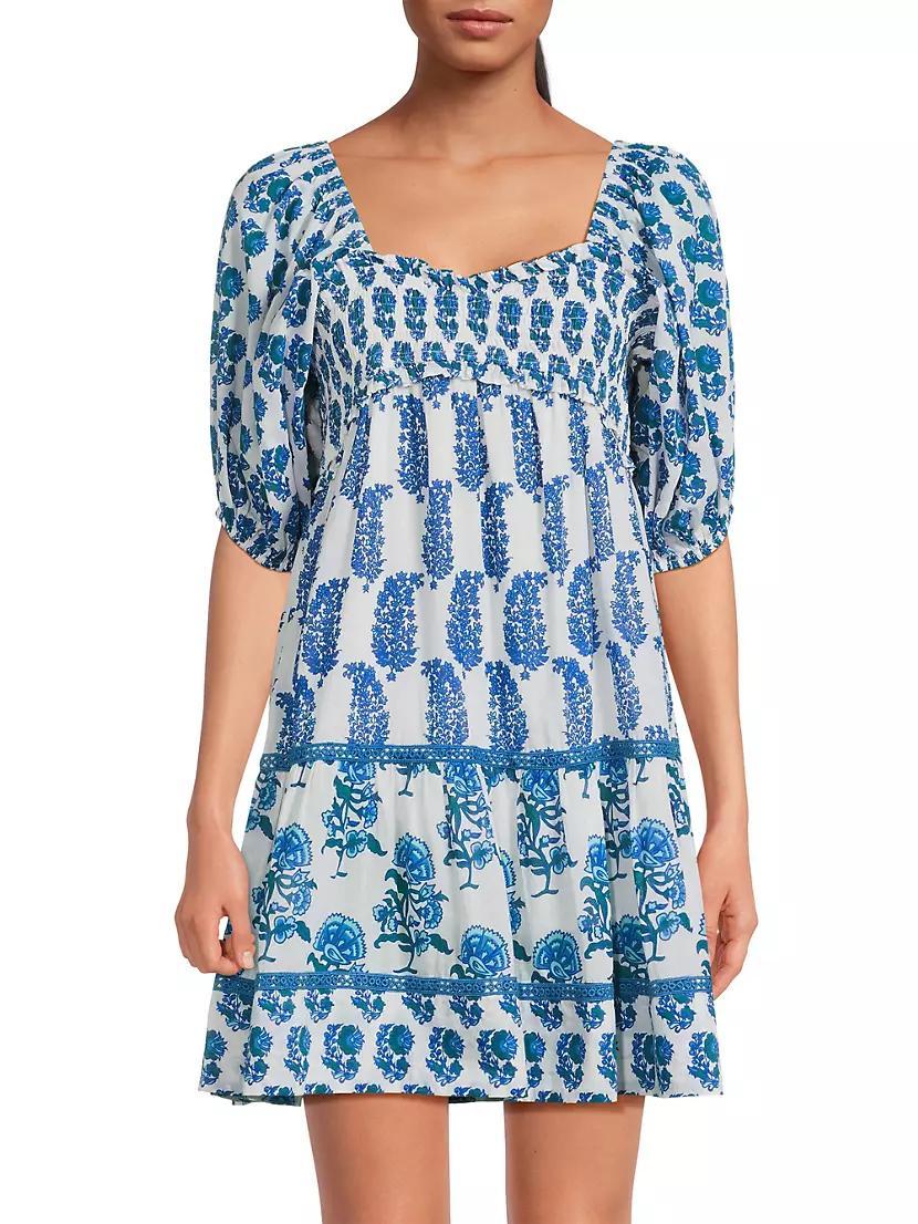 Tamara Printed Cotton Minidress Product Image