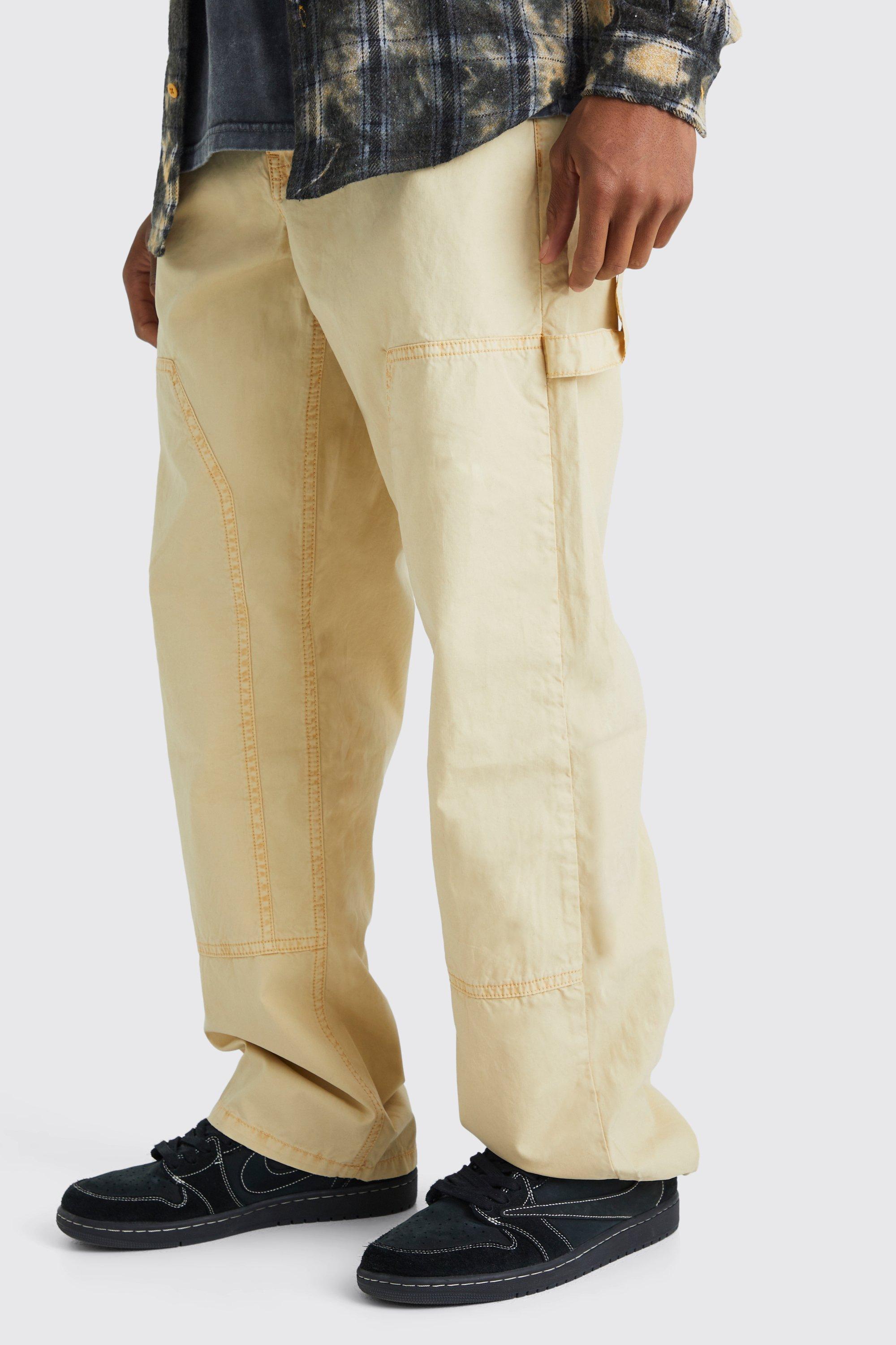 Relaxed Overdye Acid Wash Carpenter Pants | boohooMAN USA Product Image