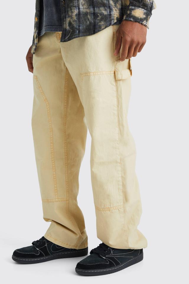 Relaxed Overdye Acid Wash Carpenter Trouser | boohooMAN USA Product Image