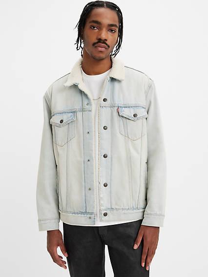 Relaxed Fit Sherpa Trucker Jacket Product Image