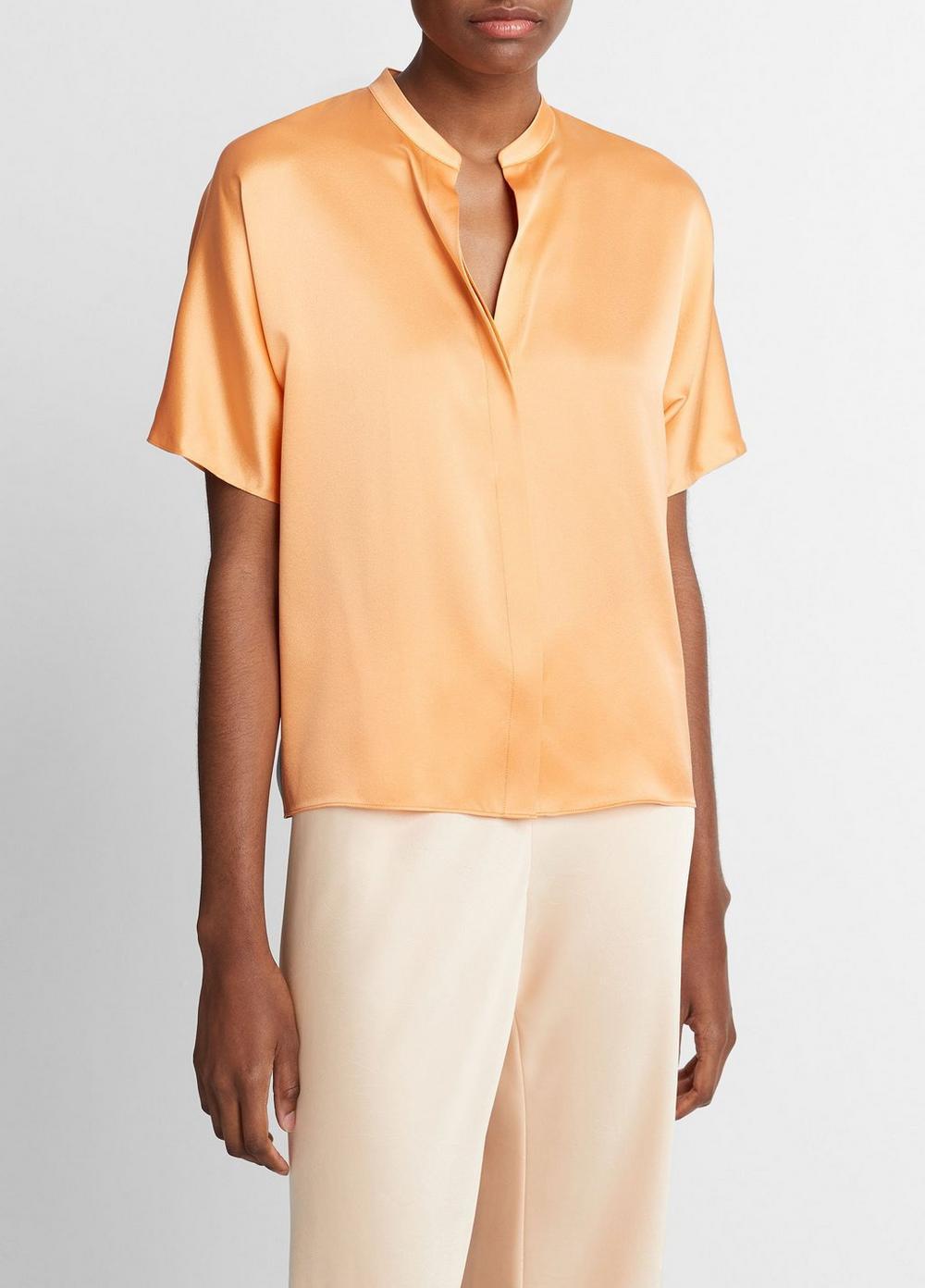 Silk Dolman Short-Sleeve Blouse Product Image