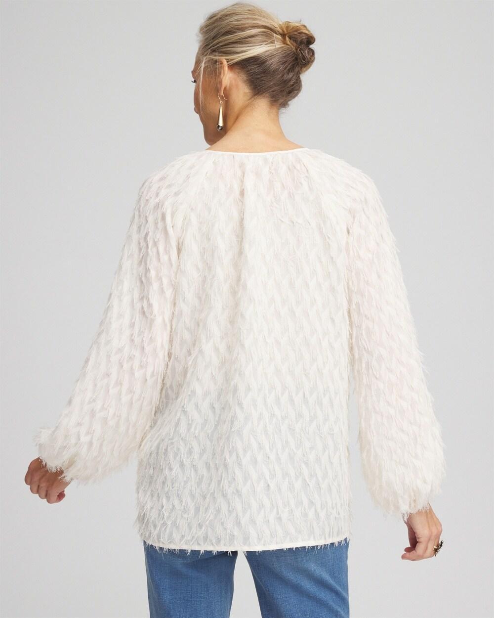 Chevron Fringe Blouse Product Image