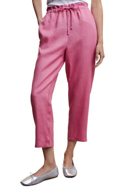 MANGO Drawstring Linen Pants Product Image