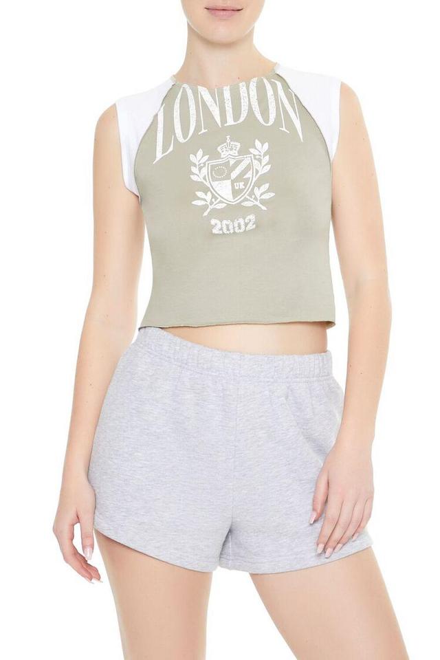 London 2002 Raglan Cropped Tee | Forever 21 Product Image