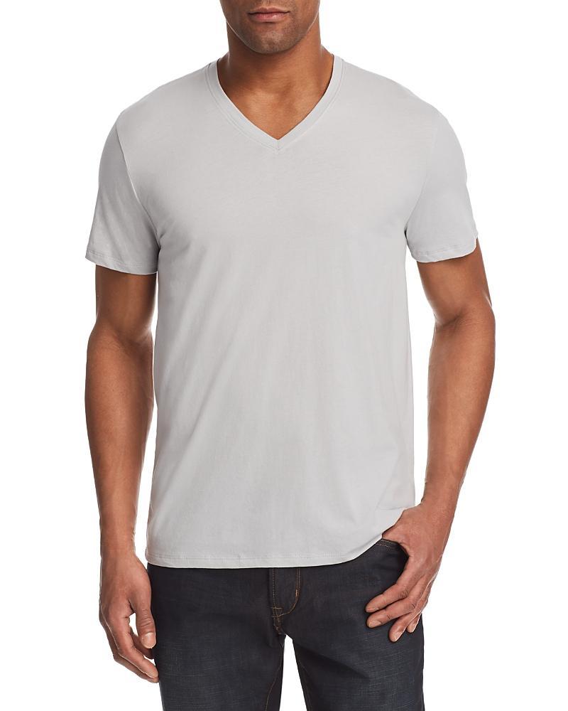 Mens Slim Fit V-Neck Cotton T-Shirt Product Image