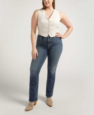 Plus Size Avery High Rise Slim Bootcut Luxe Stretch Jeans Product Image