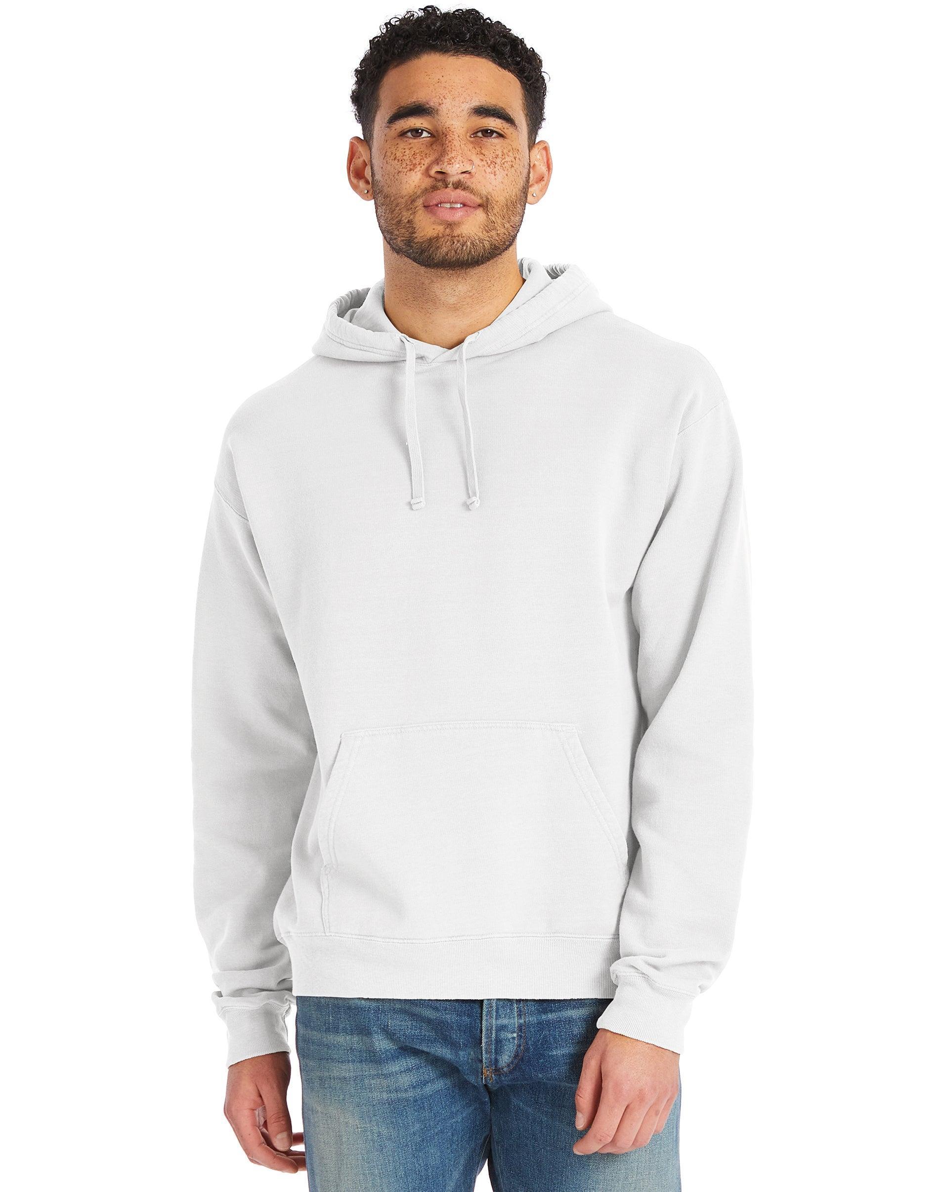 Mens Hanes Originals Garment Dyed Fleece Pullover Hoodie Product Image