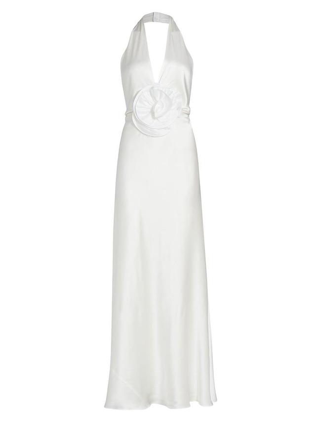 Womens Grayson Rose Silk Charmeuse Halter Gown Product Image