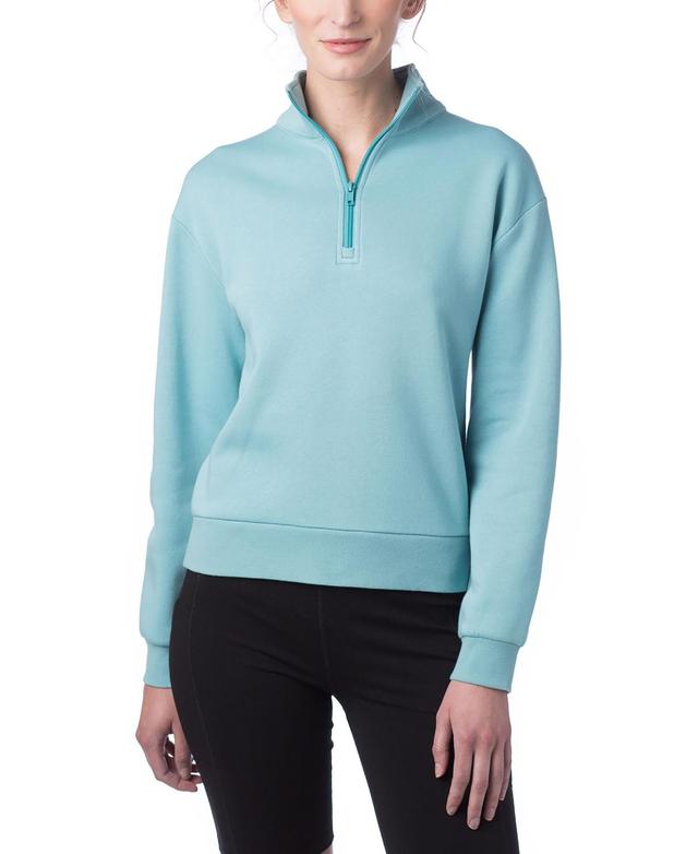 Womens Cozy Fleece Mock-Neck Sweatshirt Product Image