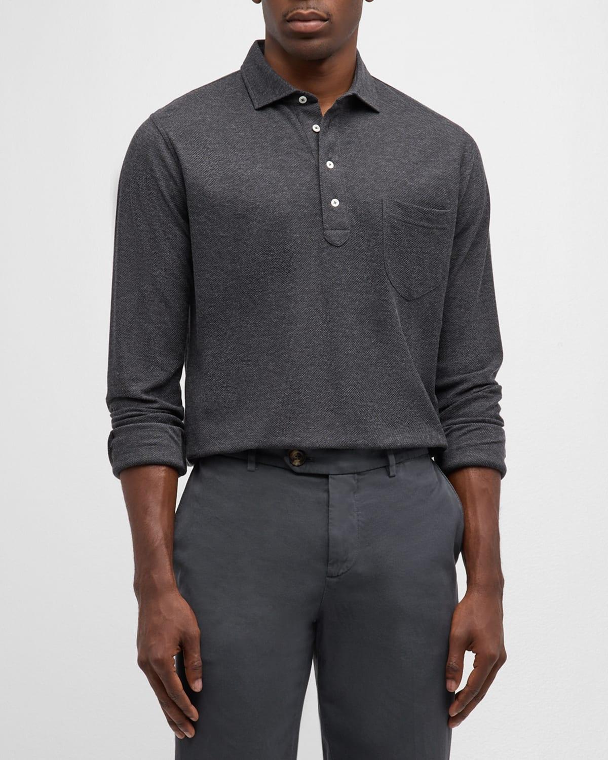 Mens Ramble Cotton-Cashmere Polo Shirt Product Image