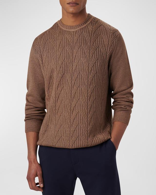 Bugatchi Cable Stitch Merino Wool Sweater Product Image