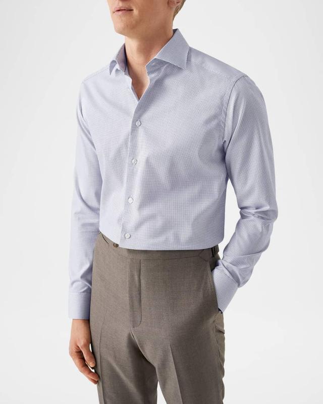 Men's Elevated Pique Pin Dot Contemporary-Fit Dress Shirt Product Image