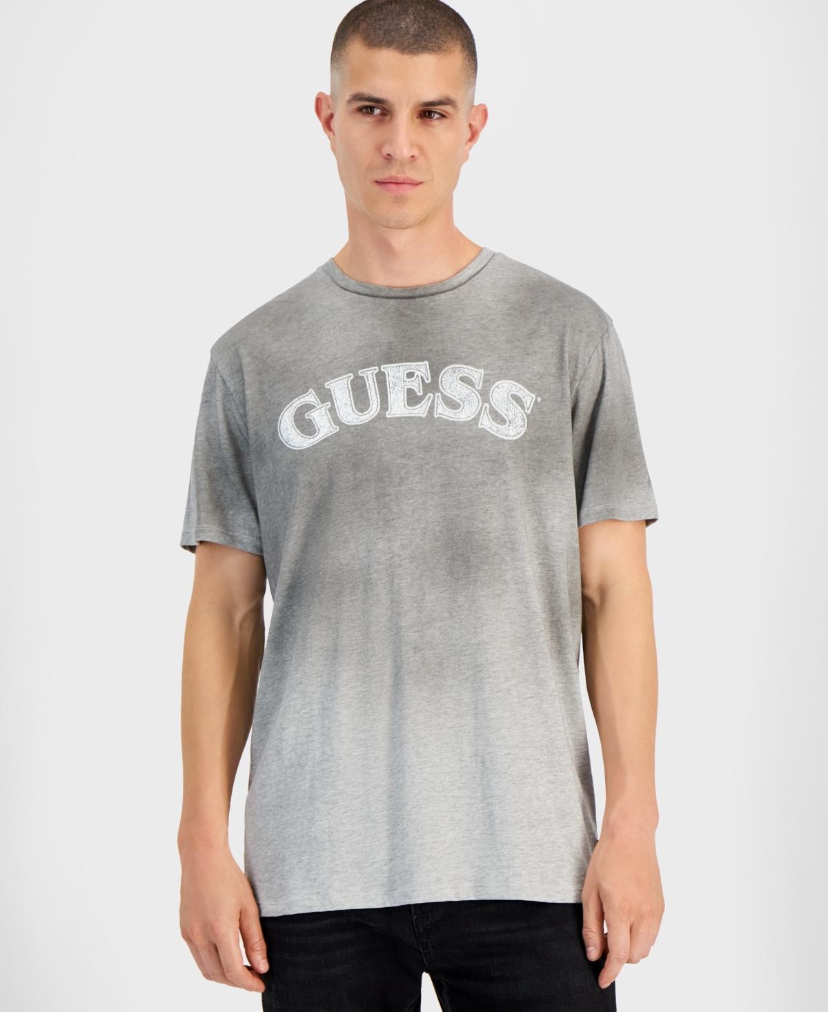 Guess Mens Short Sleeve Arched Logo Crewneck T-Shirt Product Image