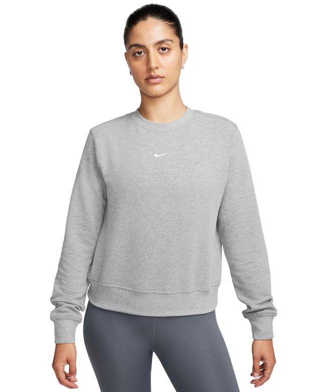 Womens Nike One Dri-FIT Crewneck Sweatshirt Pink Product Image