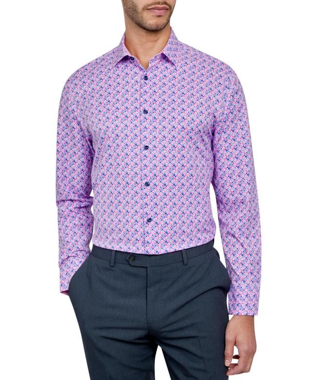 ConStruct Mens Slim-Fit Floral Dress Shirt Product Image