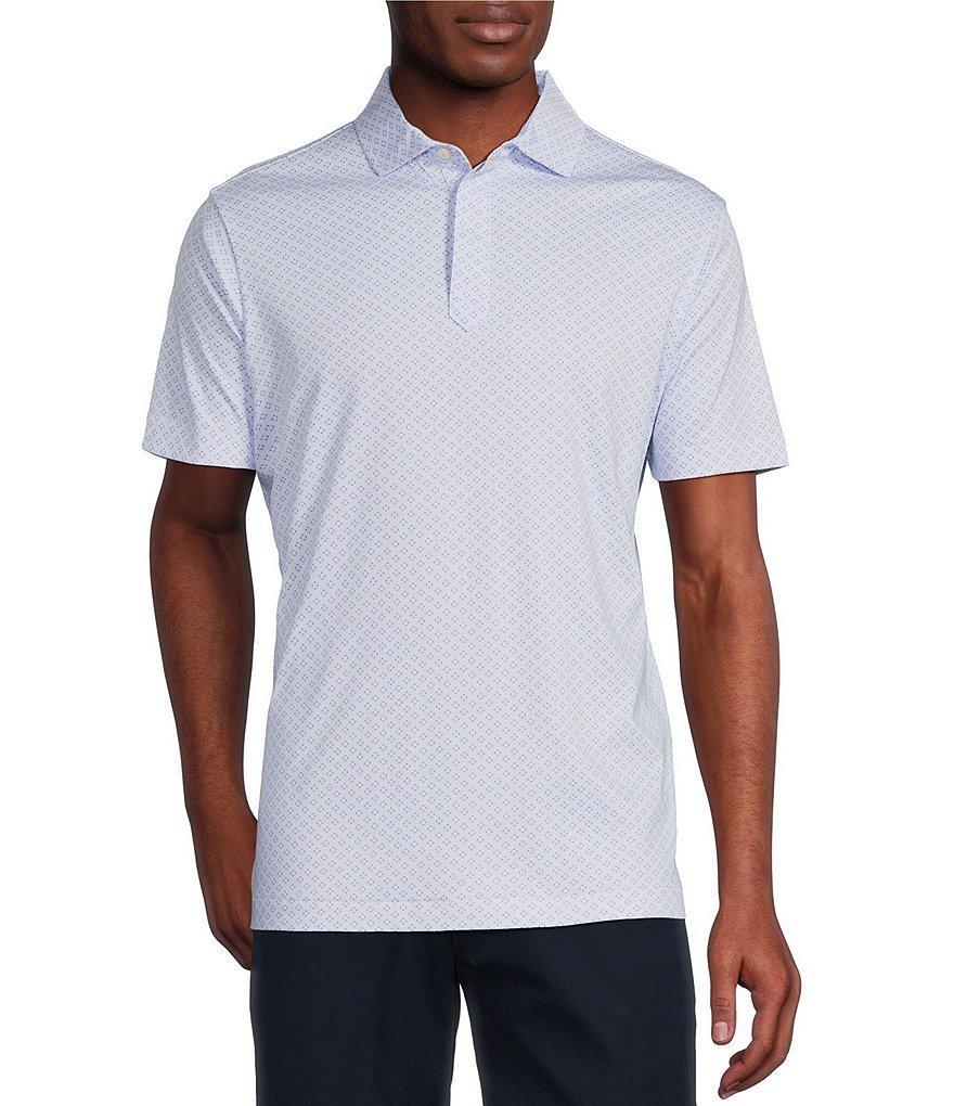 Daniel Cremieux Signature Label Geometic Print Short Sleeve Polo Shirt Product Image