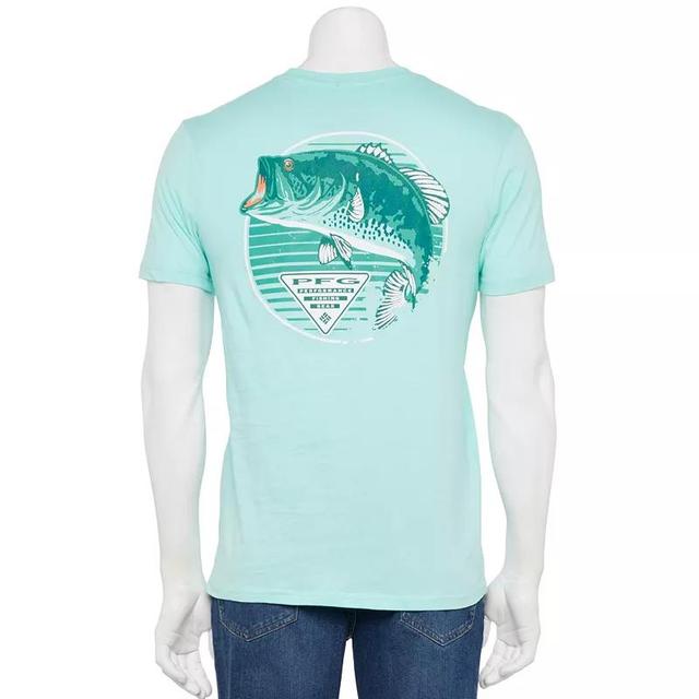 Mens Columbia PFG Short Sleeve Graphic Tee Blue Product Image