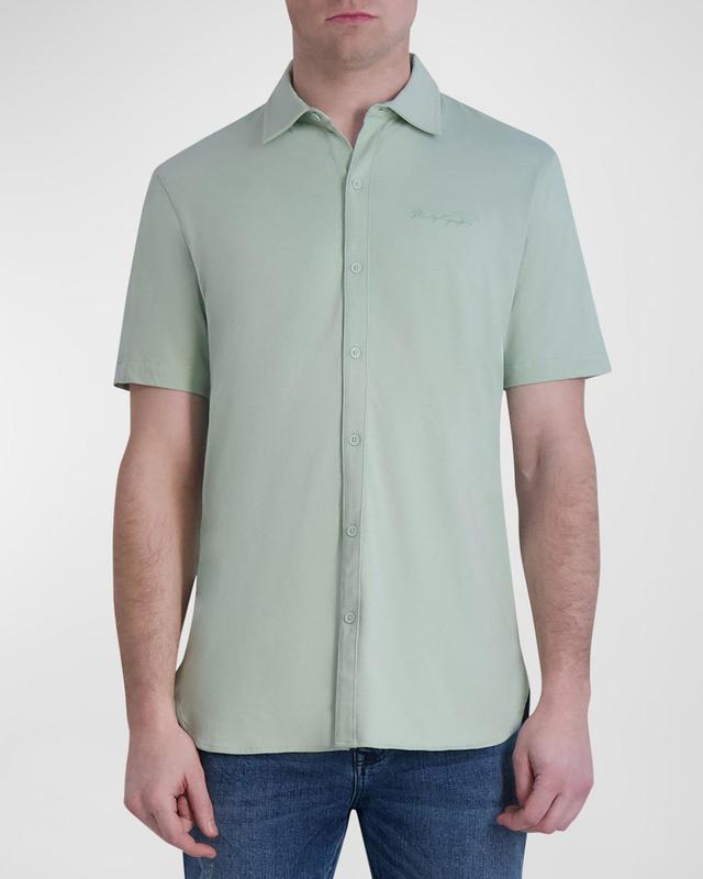 Men's Jersey Button-Down Shirt Product Image