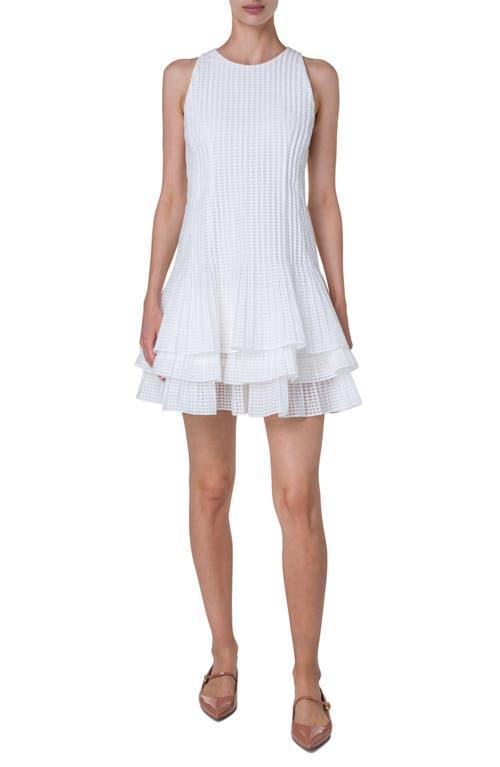 Grid Organza Layered Short Dress Product Image