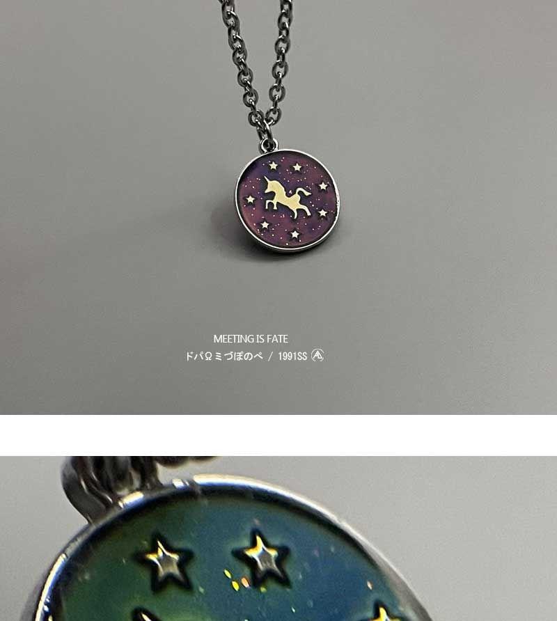 Unicorn Disc Pendant Necklace Product Image