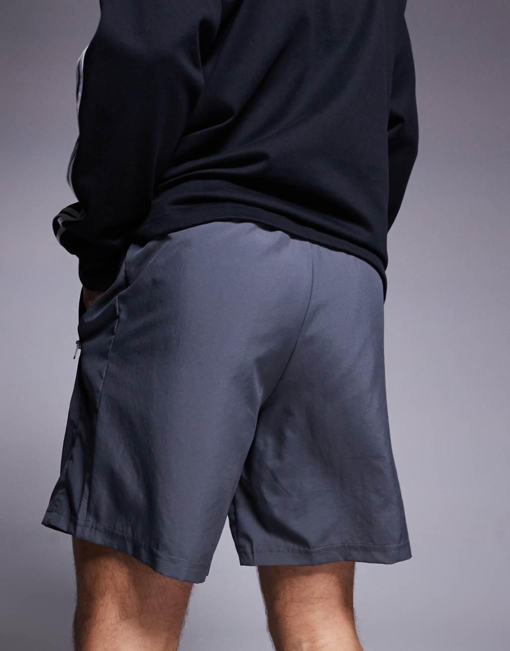 adidas Training Essential woven shorts in gray Product Image