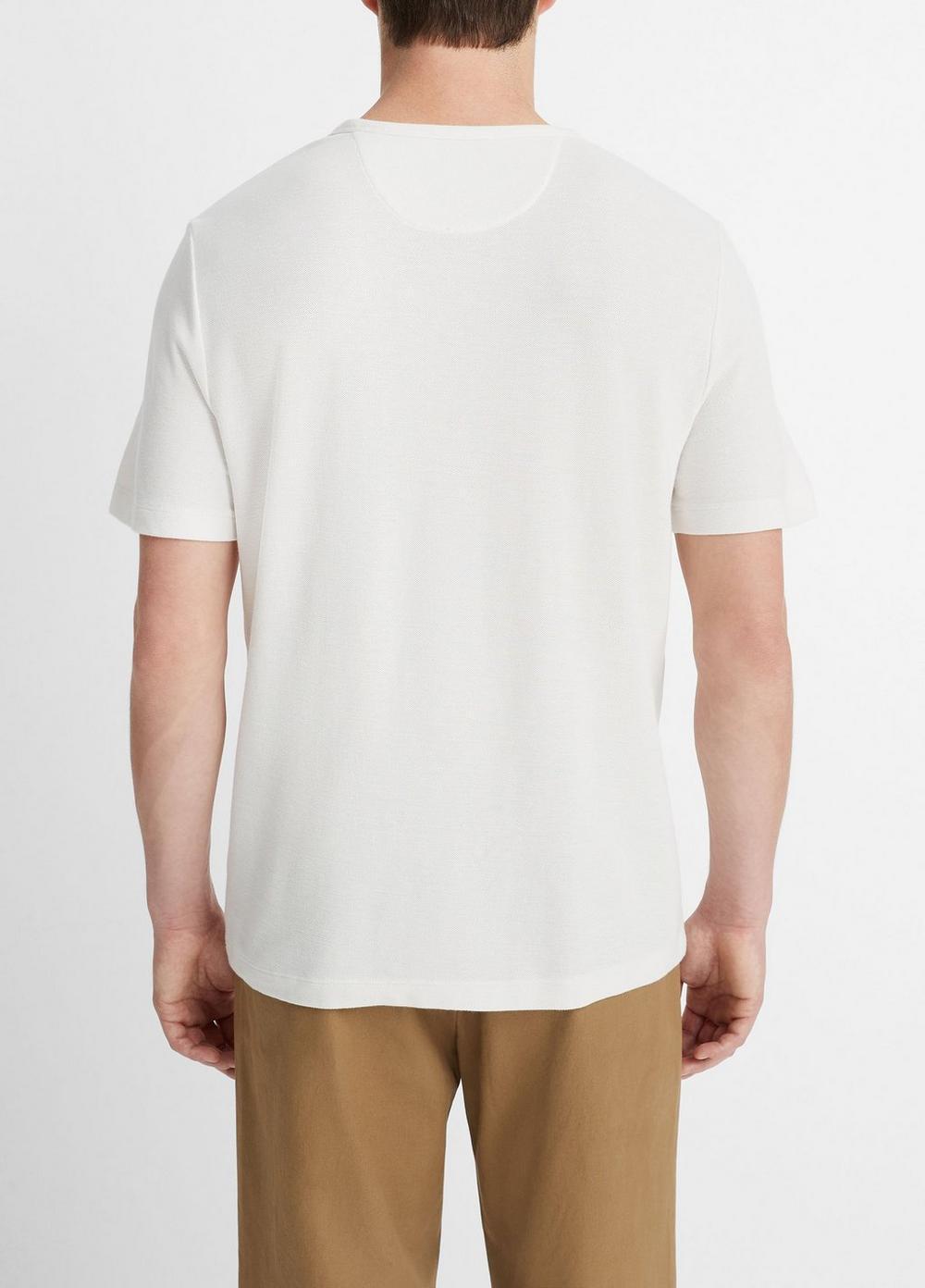 Pima Cotton Piqué Crew Neck T-Shirt Product Image