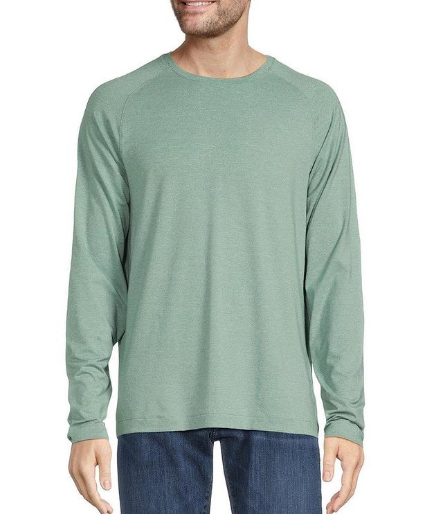 Roundtree & Yorke Performance Stretch Long Sleeve Solid Crewneck Pullover Product Image