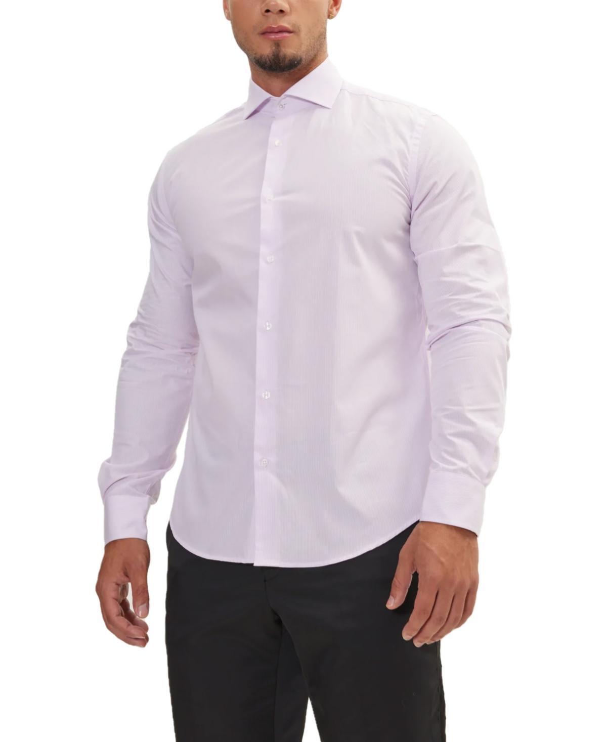 Ron Tomson Mens Modern Spread Collar Fitted Shirt Product Image