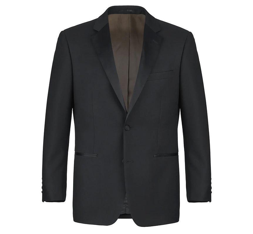 Classic Black Regular Fit 100% Wool Tuxedo Suit Product Image