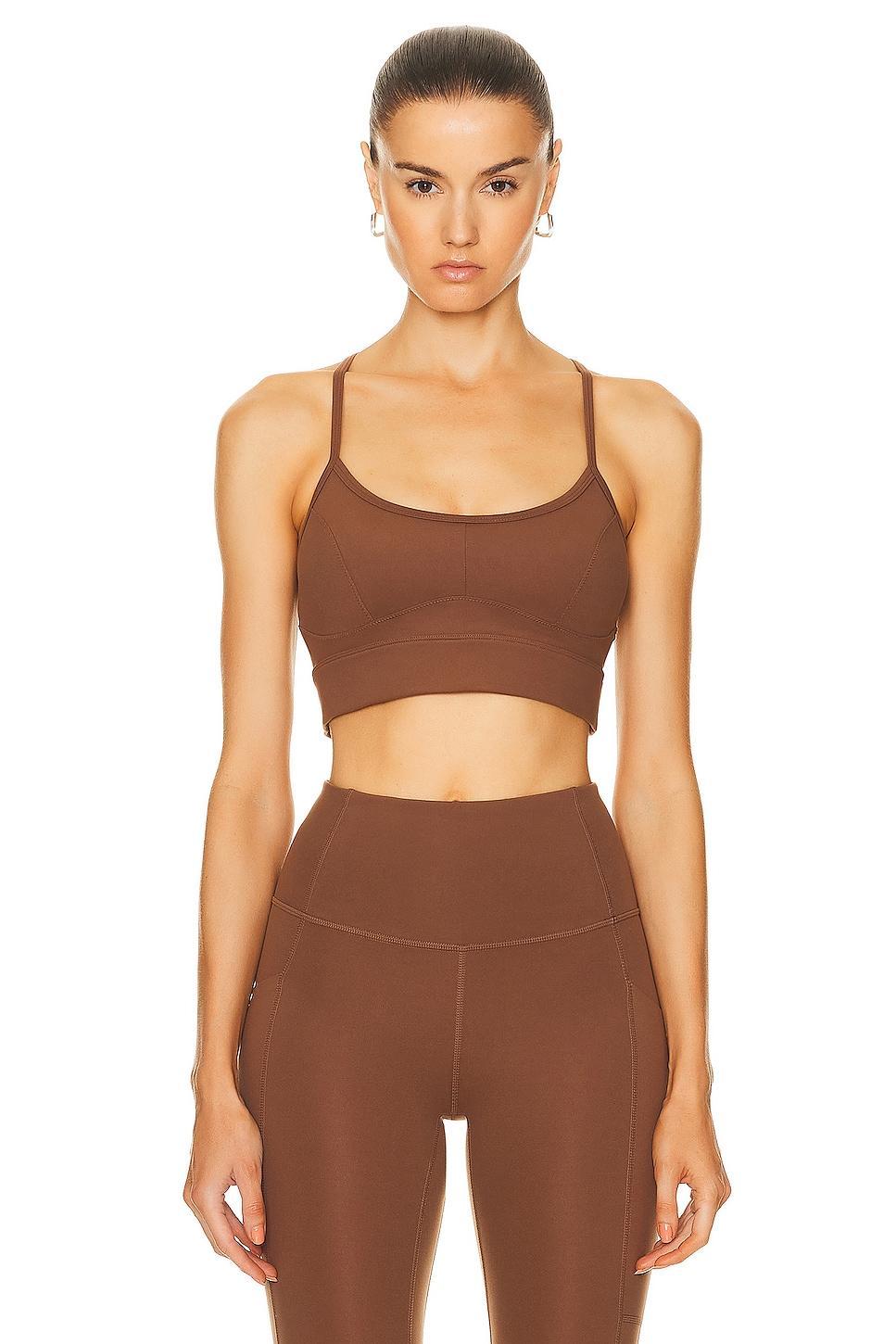 Varley Lets Move Irena Bra Brown. (also in XS). Product Image