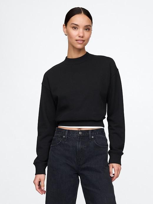 French Terry Cropped Sweatshirt Product Image