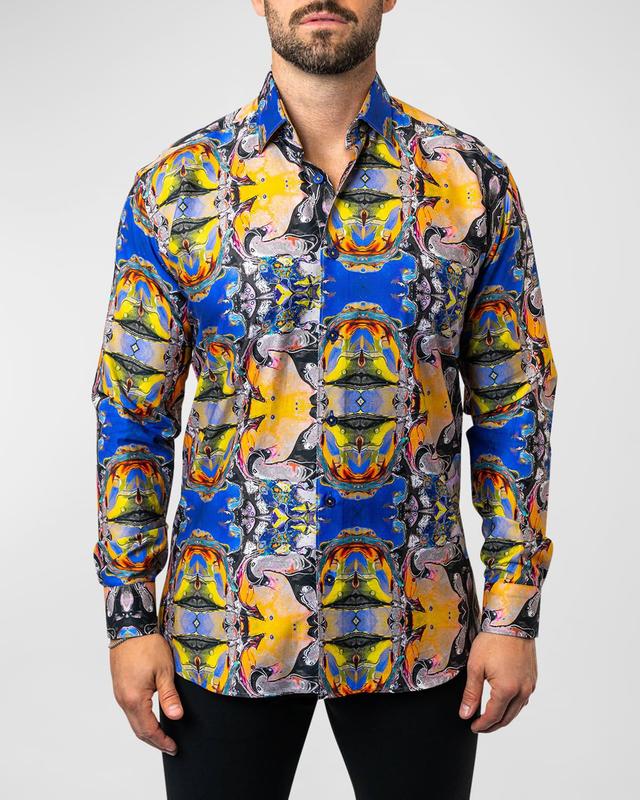 Maceoo Fibonacci Acid Trip Contemporary Fit Button-Up Shirt Product Image