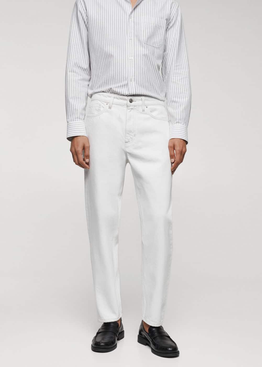 MANGO MAN - Tapered-fit jeans off whiteMen Product Image