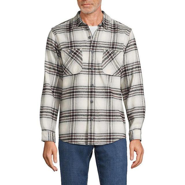 Big & Tall Lands End Traditional-Fit Rugged Flannel Button-Down Shirt, Mens Product Image