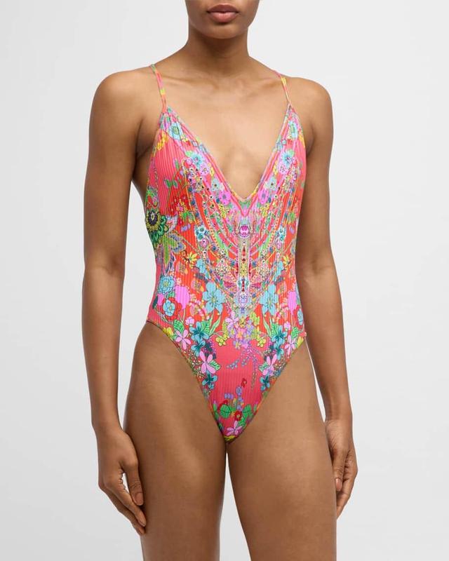 Windmills and Wildflowers One-Piece Swimsuit Product Image