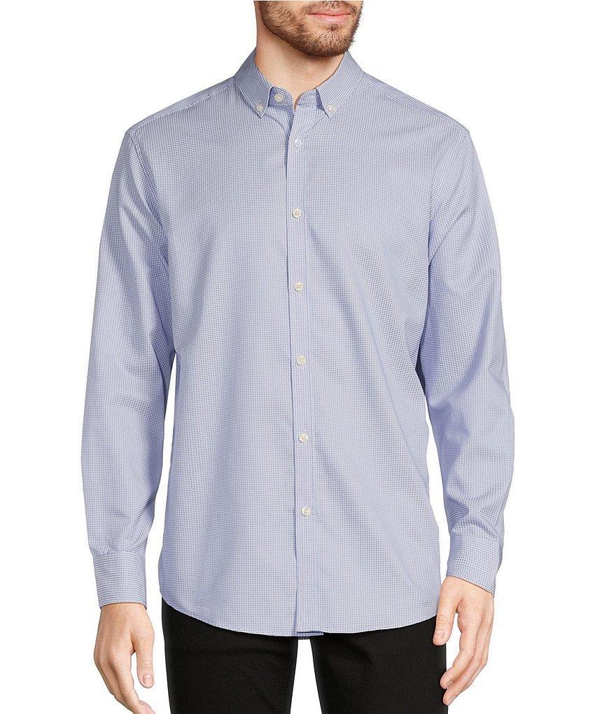 Murano Big & Tall Classic Fit Square Dobby Long Sleeve Woven Shirt Product Image