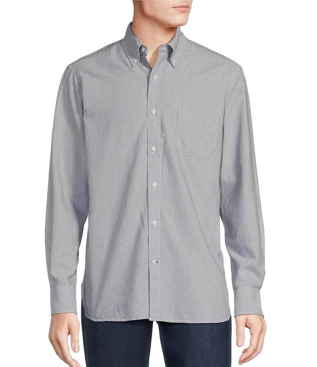 Cremieux Blue Label Classic Fit Micro Stripe Oxford Long Sleeve Woven Shirt Product Image